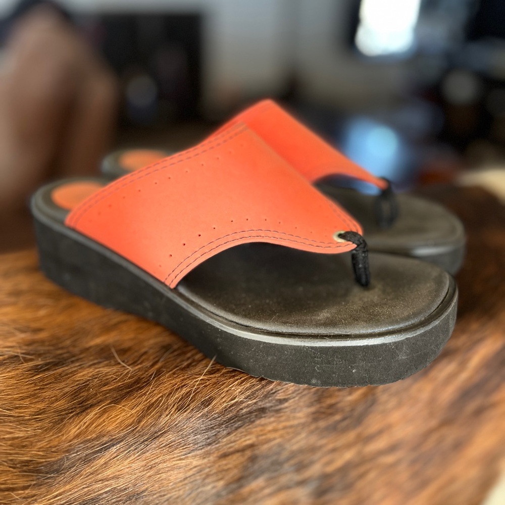 Women's Orange Slide Sandals